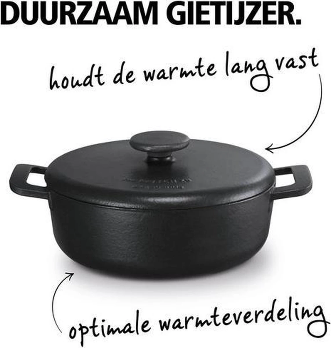 Brabantia The Dutch Braadpan - Matt Black - 28 Cm - Gietijzer 8 Brabantia The Dutch Braadpan - Matt Black - 28 Cm - Gietijzer - Afbeelding 8