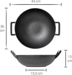Blackwell Wadjan Wokpan - Gietijzer - 36 Cm - Zwart -Pot Benodigdheden Winkel 1144x1200
