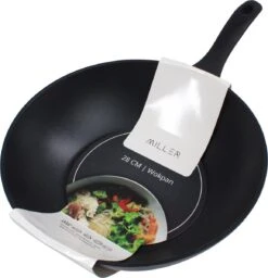 Miller Keramische Wokpan Inductie Ø 28 Cm - Alle Warmtebronnen - Anti Aanbaklaag -Pot Benodigdheden Winkel 1157x1200