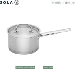Sola Steelpan Profiline Deluxe - Ø 16 Cm - Zilver - RVS - Sandwichbodem 9 Sola Steelpan Profiline Deluxe - Ø 16 Cm - Zilver - RVS - Sandwichbodem -Pot Benodigdheden Winkel 1200x1108 3