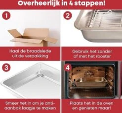 YUGN COMBI Set Braadslede Ovenschaal Combi Braadslee Oven Set - 2x Braadslede Met Rooster Voor Ovengerechten - 36x27x7CM En 40x30x7CM En Inclusief Bakkwast - Cadeau- Cadeautip -Pot Benodigdheden Winkel 1200x1108 6