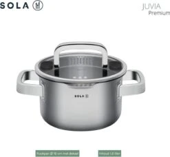 Sola Pannenset Juvia - 4 Delig - Ø 16,16,18,20 Cm - Zilver - RVS - Sandwichbodem 34 Sola Pannenset Juvia - 4 Delig - Ø 16,16,18,20 Cm - Zilver - RVS - Sandwichbodem -Pot Benodigdheden Winkel 1200x1110 2