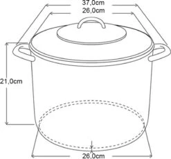 Michelino RVS Soeppan - 10 Liter - Vaatwasserbestendigd - Zilver -Pot Benodigdheden Winkel 1200x1111 1