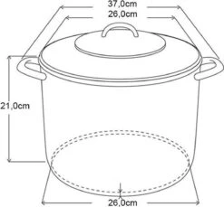 Michelino RVS Soeppan - 10 Liter - Vaatwasserbestendigd -Pot Benodigdheden Winkel 1200x1113 2