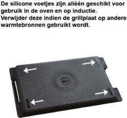 Eurolux Grillplaat Met Grepen - 41 X 24 X 2.5 Cm - Zwart - Aluminium - Geschikt Voor Alle Warmtebronnen -Pot Benodigdheden Winkel 1200x1119 2