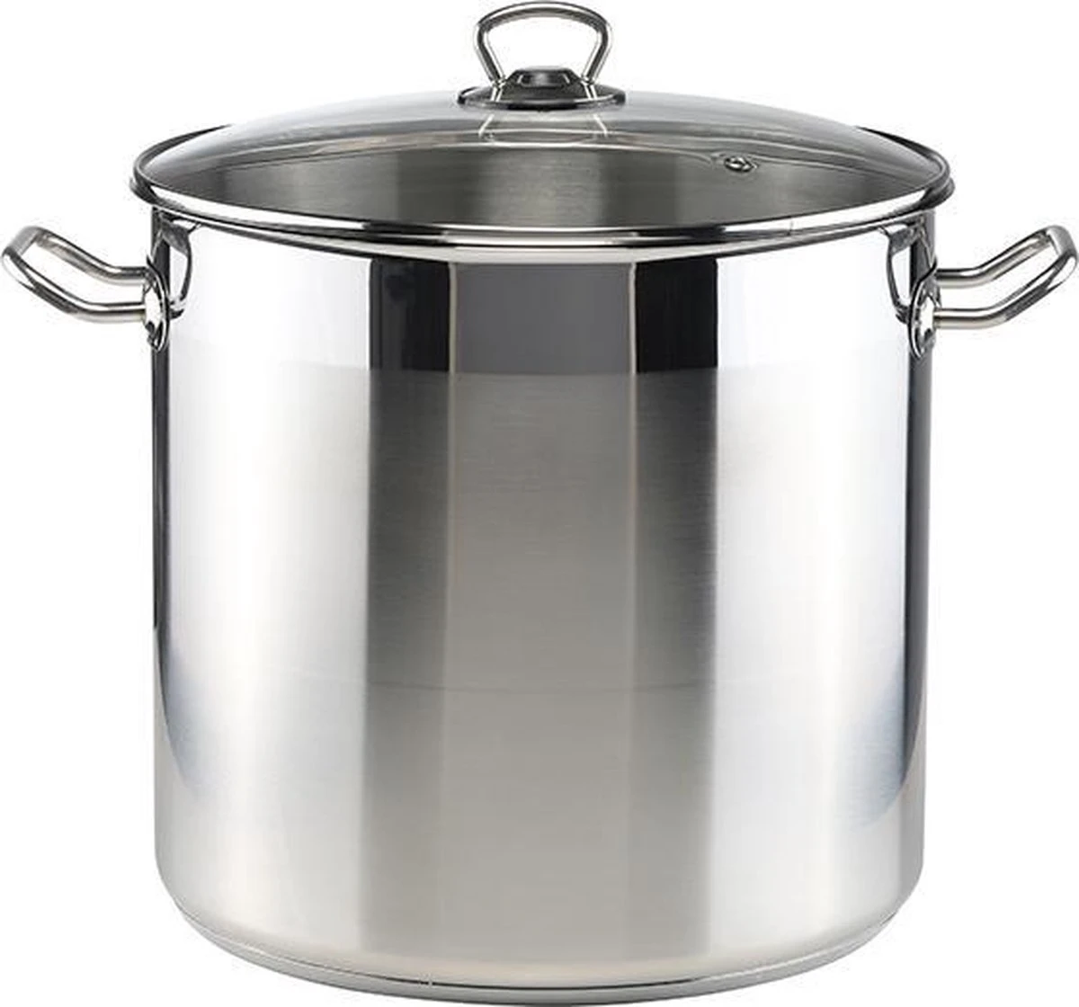 RVS Soeppan Met Glazen Deksel - 20 Liter - Vaatwasserbestendig 1 RVS Soeppan Met Glazen Deksel - 20 Liter - Vaatwasserbestendig