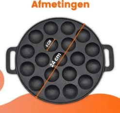 Kicinn Poffertjespan - Poffertjesmaker - Poffertjespan Inductie - Ø 24 Cm - 19 Poffertjes - Inclusief Handvaten 11 Kicinn Poffertjespan - Poffertjesmaker - Poffertjespan Inductie - Ø 24 Cm - 19 Poffertjes - Inclusief Handvaten -Pot Benodigdheden Winkel 1200x1127 2