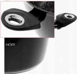 Pannenset - Kookpan - Inductie - 15 Delig Marmeren Coating - Zwart 7 Pannenset - Kookpan - Inductie - 15 Delig Marmeren Coating - Zwart -Pot Benodigdheden Winkel 1200x1152