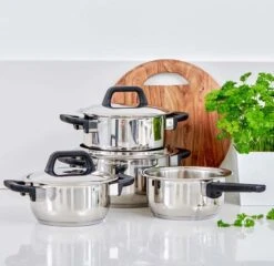 Gero Erik Kookpannenset - 4-delig - RVS - Inductie -Pot Benodigdheden Winkel 1200x1167