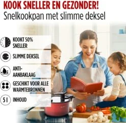 Rosmarino - Snelkookpan Met Glazen Deksel - Zwart - Ø24cm - 5 Liter - 100% PFAS & PFOA Vrij - Aluminium - Pressure Cooker - Non-stick Minerale Coating - Ergonomische Handgrepen - Geschikt Voor Alle Warmtebronnen -Pot Benodigdheden Winkel 1200x1170 4