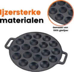 Kicinn Poffertjespan - Poffertjesmaker - Poffertjespan Inductie - Ø 24 Cm - 19 Poffertjes - Inclusief Handvaten 12 Kicinn Poffertjespan - Poffertjesmaker - Poffertjespan Inductie - Ø 24 Cm - 19 Poffertjes - Inclusief Handvaten -Pot Benodigdheden Winkel 1200x1177 1