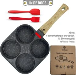 W&Z® Pannenkoekenpan Inductie - Pancake Pan - Omeletpan - Omeletmaker -Eierpan- Anti Aanbak - 4 Vakjes 15 W&Z® Pannenkoekenpan Inductie - Pancake Pan - Omeletpan - Omeletmaker -Eierpan- Anti Aanbak - 4 Vakjes -Pot Benodigdheden Winkel 1200x1179