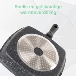 Coninx Grillpan 28CM - Steakpan - Afneembare Handgreep - PFAS-vrij - Grijs -Pot Benodigdheden Winkel 1200x1199 3