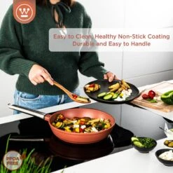 Westinghouse Performance Series - Koekenpan Inductie 28cm - Oven Geschikt - Rood - Geschikt Voor Alle Warmtebronnen -Pot Benodigdheden Winkel 1200x1200 125