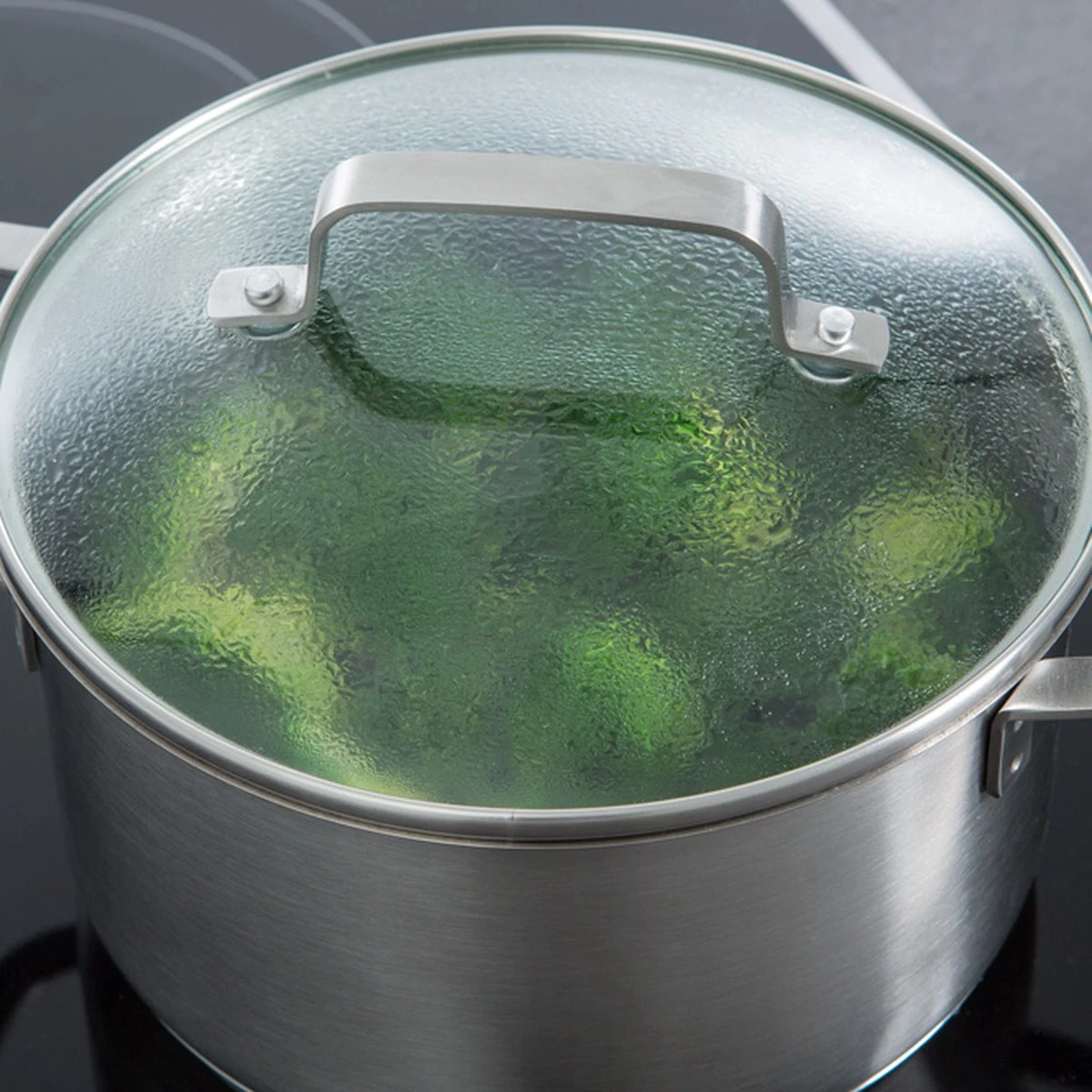 BK Bistro Pannenset - 4-delig - RVS - Glazen Deksel - Inductie 2 BK Bistro Pannenset - 4-delig - RVS - Glazen Deksel - Inductie - Afbeelding 2