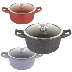 Royalty Line - Marble Soep/braadpan - Met Glazen Deksel Zwart - 20 CM. RL-BS20ML -Pot Benodigdheden Winkel 1200x1200 29