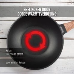 Rosmarino Black Line - Wokpan - Ø30cm - 100% PFAS & PFOA Vrij - Gegoten Aluminium - Non-stick Minerale Coating - Ergonomische Handgreep - Geschikt Voor Alle Warmtebronnen & Vaatwasser -Pot Benodigdheden Winkel 1200x1200 319