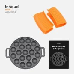 Ocina Poffertjespan– 19 Poffertjes – Poffertjesmaker – Poffertjespan Inductie – Poffertjespan Electrisch – Gietijzeren Pan – Inclusief Warmtebestendige Handvaten– Gratis Receptenboek -Pot Benodigdheden Winkel 1200x1200 342