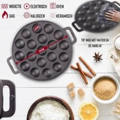 Rednas Poffertjespan Pakket - Incl. Luxe Giftbox - Incl.Bakkwast/Vork/Doseerfles - RVS/Gietijzer 15 Rednas Poffertjespan Pakket - Incl. Luxe Giftbox - Incl.Bakkwast/Vork/Doseerfles - RVS/Gietijzer -Pot Benodigdheden Winkel 1200x1200 346