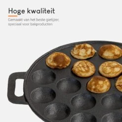Ocina Poffertjespan – Combo Pack – 19 Poffertjes – Poffertjesmaker – Poffertjespan Inductie – Poffertjespan Electrisch – Gietijzeren Pan - Inclusief Doseerfles, Handvaten, 6x Poffertjesvorken En Invetkwast – Gratis Receptenboek -Pot Benodigdheden Winkel 1200x1200 361