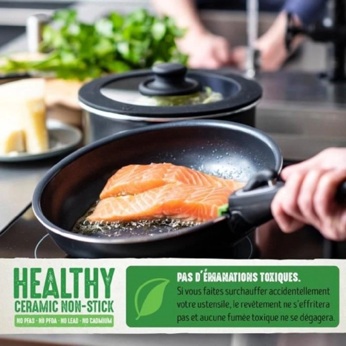 GreenChef Clickpan Pannenset - 8 Delig 4 GreenChef Clickpan Pannenset - 8 Delig - Afbeelding 4