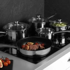 Russell Hobbs Pannenset - Vaatwasserbestendig - 5-delige Set - Alle Warmtebronnen Ook Inductie - Steelpannen Met Deksel En Schenktuit -Pot Benodigdheden Winkel 1200x1200 400