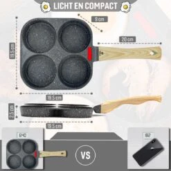 W&Z® Pannenkoekenpan Inductie - Pancake Pan - Omeletpan - Omeletmaker -Eierpan- Anti Aanbak - 4 Vakjes 11 W&Z® Pannenkoekenpan Inductie - Pancake Pan - Omeletpan - Omeletmaker -Eierpan- Anti Aanbak - 4 Vakjes -Pot Benodigdheden Winkel 1200x1200 528