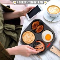W&Z® Pannenkoekenpan Inductie - Pancake Pan - Omeletpan - Omeletmaker -Eierpan- Anti Aanbak - 4 Vakjes 13 W&Z® Pannenkoekenpan Inductie - Pancake Pan - Omeletpan - Omeletmaker -Eierpan- Anti Aanbak - 4 Vakjes -Pot Benodigdheden Winkel 1200x1200 530