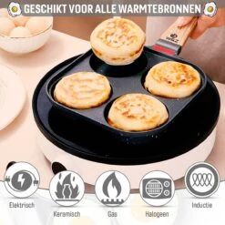 W&Z® Pannenkoekenpan Inductie - Pancake Pan - Omeletpan - Omeletmaker -Eierpan- Anti Aanbak - 4 Vakjes 14 W&Z® Pannenkoekenpan Inductie - Pancake Pan - Omeletpan - Omeletmaker -Eierpan- Anti Aanbak - 4 Vakjes -Pot Benodigdheden Winkel 1200x1200 531