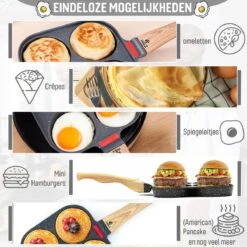 W&Z® Pannenkoekenpan Inductie - Pancake Pan - Omeletpan - Omeletmaker -Eierpan- Anti Aanbak - 4 Vakjes 16 W&Z® Pannenkoekenpan Inductie - Pancake Pan - Omeletpan - Omeletmaker -Eierpan- Anti Aanbak - 4 Vakjes -Pot Benodigdheden Winkel 1200x1200 532