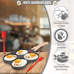 W&Z® Pannenkoekenpan Inductie - Pancake Pan - Omeletpan - Omeletmaker -Eierpan- Anti Aanbak - 4 Vakjes 17 W&Z® Pannenkoekenpan Inductie - Pancake Pan - Omeletpan - Omeletmaker -Eierpan- Anti Aanbak - 4 Vakjes -Pot Benodigdheden Winkel 1200x1200 533