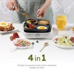 Merkloos Pancake Pan - Omeletpan - Eierpan - Anti Aanbaklaag - PFAS Vrij - Pancake Maker - Geschikt Voor Alle Warmtebronnen - Inductie Pannen -Pot Benodigdheden Winkel 1200x1200 539
