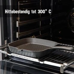 Daumonet Auguste Noir Gietijzeren Grillpan - Steakpan Zwart - PFAS & PFOA Vrij - Vierkant Met Schenktuit - 23,5 Cm - 2 Liter - Emaille - Alle Warmtebronnen - Elektrisch - Gas - Halogeen - Inductie - Keramisch -Pot Benodigdheden Winkel 1200x1200 586