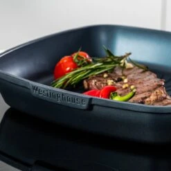 Westinghouse Performance Series - Grillpan Inductie 28cm - Luxe Grillpan - Blauw - Steakpan - Geschikt Voor Alle Warmtebronnen Inclusief Inductie En Ovenbestendig -Pot Benodigdheden Winkel 1200x1200 608