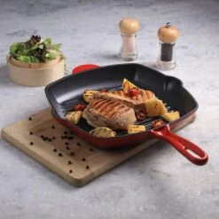 Cdealsz® Grillpan Gietijzer - Inductie - Rood - 28 Cm -Pot Benodigdheden Winkel 1200x1200 622