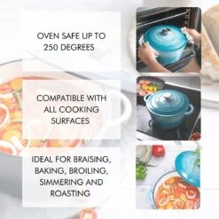 Nuovva Gietijzeren Braadpan Antiaanbaklaag Met Deksel - Sudderpan Blauw - Rond - Ø24 Cm - 4,7 Liter - 100% PFAS & PFOA Vrij - Geschikt Voor Alle Warmtebronnen - Elektrisch - Gas - Halogeen - Inductie – Keramisch 11 Nuovva Gietijzeren Braadpan Antiaanbaklaag Met Deksel - Sudderpan Blauw - Rond - Ø24 Cm - 4,7 Liter - 100% PFAS & PFOA Vrij - Geschikt Voor Alle Warmtebronnen - Elektrisch - Gas - Halogeen - Inductie – Keramisch -Pot Benodigdheden Winkel 1200x1200 641