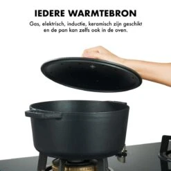 MOA Gietijzeren Braadpan - Inhoud 5,7 Liter - 26CM - Rond - Alle Warmtebronnen - Ook Voor Inductie - Gewicht 5,8 Kg - Zwart - C26B -Pot Benodigdheden Winkel 1200x1200 648