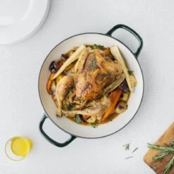 Navaris Gietijzeren Stoofpan Met Deksel- 3,5 Liter Gietijzeren Ovenschaal Van Email - Geschikt Voor Alle Warmtebronnen - Groen -Pot Benodigdheden Winkel 1200x1200 656