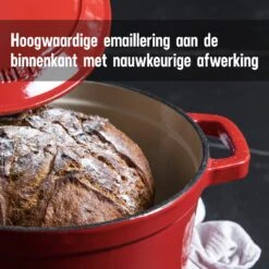 Daumonet Carême Rouge Gietijzeren Braadpan - Sudderpan Kersen Rood - Rond - Ø26 Cm - 4,4 Liter - PFAS & PFOA Vrij - Emaille - Geschikt Voor Alle Warmtebronnen - Elektrisch - Gas - Halogeen - Inductie - Keramisch - Vaatwasserbestendig -Pot Benodigdheden Winkel 1200x1200 685