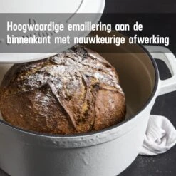 Daumonet Carême Blanc Gietijzeren Braadpan - Sudderpan Wit - Rond - Ø 26 Cm - 4,4 Liter - 100% PFAS & PFOA Vrij - Emaille - Geschikt Voor Alle Warmtebronnen - Elektrisch - Gas - Halogeen - Inductie - Keramisch - Vaatwasserbestendig -Pot Benodigdheden Winkel 1200x1200 723