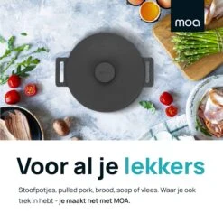 MOA Gietijzeren Braadpan - Inhoud 7,1 Liter - 29CM - Rond - Alle Warmtebronnen - Ook Voor Inductie - Gewicht 7,6 Kg - Zwart - MC29B -Pot Benodigdheden Winkel 1200x1200 725
