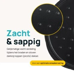 MOA Gietijzeren Braadpan - Inhoud 7,1 Liter - 29CM - Rond - Alle Warmtebronnen - Ook Voor Inductie - Gewicht 7,6 Kg - Zwart - MC29B -Pot Benodigdheden Winkel 1200x1200 727
