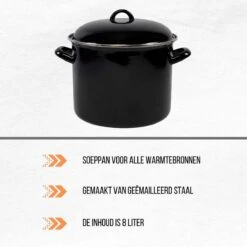 Orange85 Soeppan - Stamppot Pan - Inductie - Zwart - 8 Liter - Staal - Alle Warmtebronnen 5 Orange85 Soeppan - Stamppot Pan - Inductie - Zwart - 8 Liter - Staal - Alle Warmtebronnen -Pot Benodigdheden Winkel 1200x1200 773