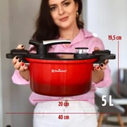 Rosmarino - Snelkookpan Met Glazen Deksel - Zwart - Ø24cm - 5 Liter - 100% PFAS & PFOA Vrij - Aluminium - Pressure Cooker - Non-stick Minerale Coating - Ergonomische Handgrepen - Geschikt Voor Alle Warmtebronnen -Pot Benodigdheden Winkel 1200x1200 800