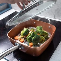 Nuovva Koperen Frituurpan, Met Diepe Zijkanten & Deksel -Pot Benodigdheden Winkel 1200x1200 859