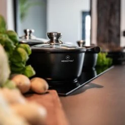 Herenthal Inductie Pannenset - Luxe 10-delige Koekenpanset - Voor Alle Warmtebronnen - Met Glazen Deksels En Koudgrepen - Zwart -Pot Benodigdheden Winkel 1200x1200 87