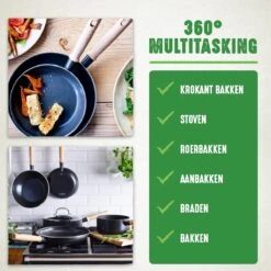 GreenChef Vintage Steelpan 16cm/1.6L - Zwart - Inductie - PFAS-vrij -Pot Benodigdheden Winkel 1200x1200 907