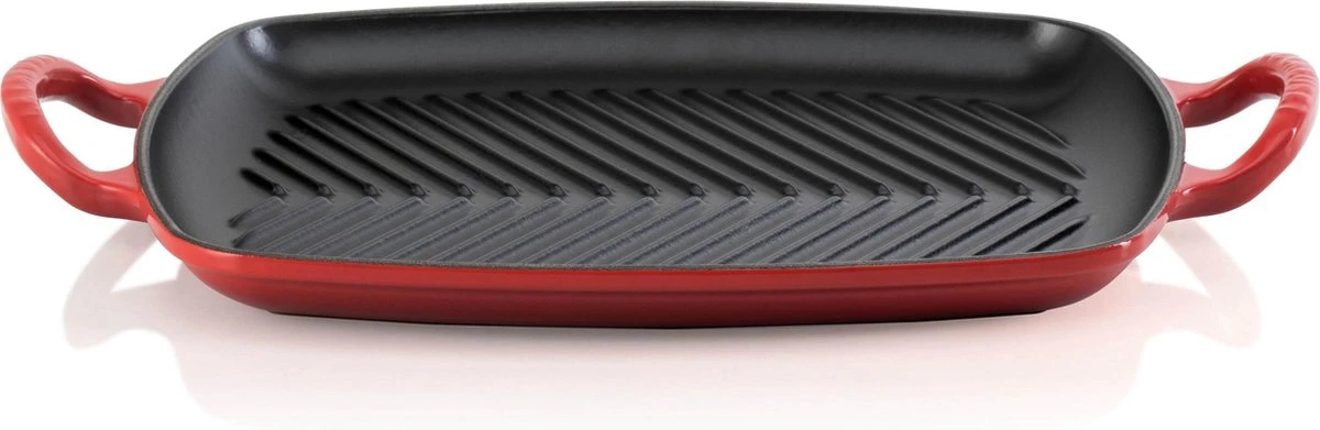 Le Creuset Rechthoekige Grill 30cm Kersenrood 1 Le Creuset Rechthoekige Grill 30cm Kersenrood