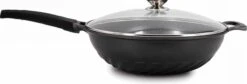 Cheffinger Wokpan Met Deksel - 32cm - Zwart - Pan - Keukenaccessoires -Pot Benodigdheden Winkel 1200x408 1