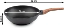 Rosmarino Black Line - Wokpan - Ø30cm - 100% PFAS & PFOA Vrij - Gegoten Aluminium - Non-stick Minerale Coating - Ergonomische Handgreep - Geschikt Voor Alle Warmtebronnen & Vaatwasser -Pot Benodigdheden Winkel 1200x525 1